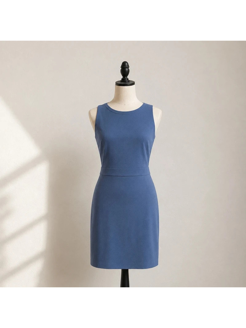 J.Crew Mercantile Blue Sleeveless Sheath Dress Size 2 Career Office Stretch